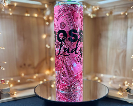 Close Up Image, Boss Lady Tumbler design