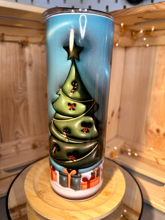 3D Christmas Tree Tumbler